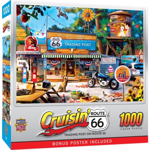 Cruisin' Route 66 - Trading Post On Route 66 1000 Piece Jigsaw Puzzle