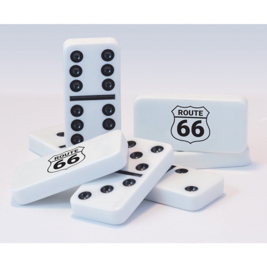 MasterPieces Route 66 Dominoes - Double-Sixes Collectible Set