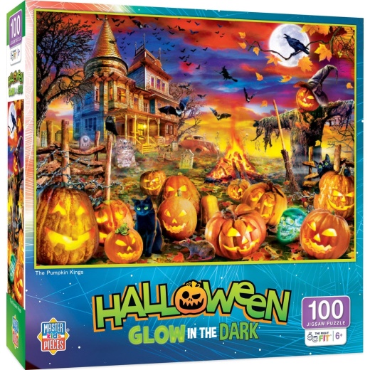 Halloween Glow In The Dark - The Pumpkin King 100 Piece Jigsaw Puzzle