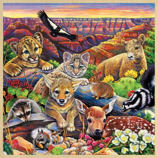 Jr. Ranger - Wildlife Of The Grand Canyon 48 Piece Wood Jigsaw Puzzle