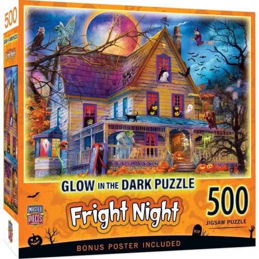 Glow In The Dark - Fright Night 500 Piece Jigsaw Puzzle