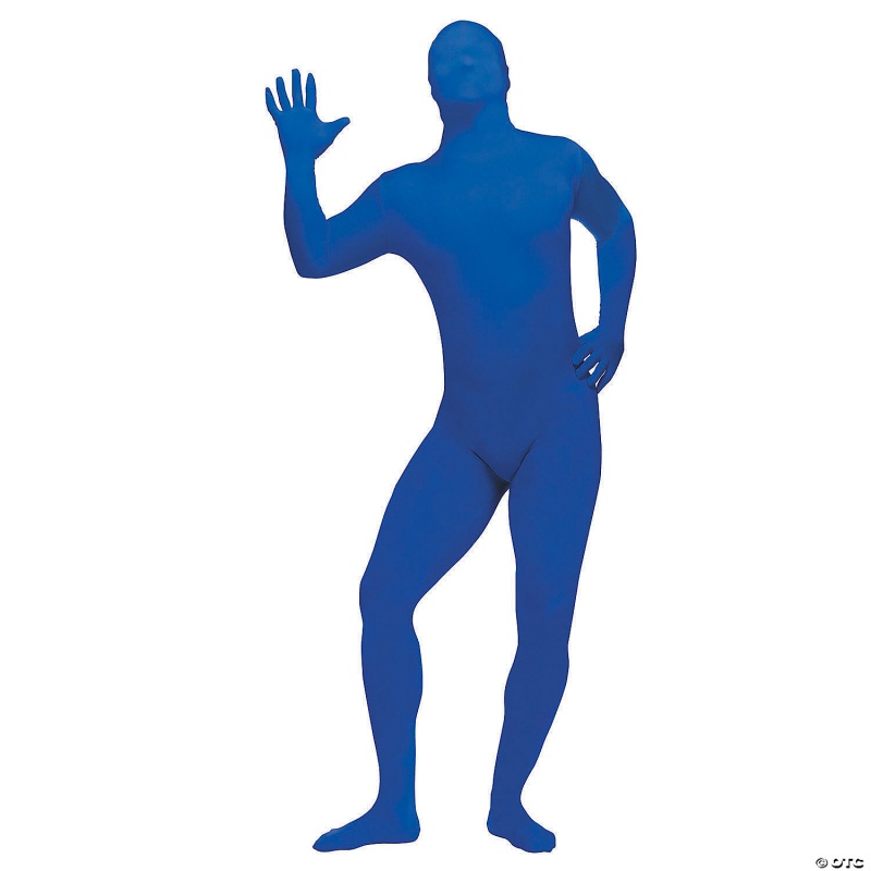 Adult's Plus Size Blue Skin Suit Costume