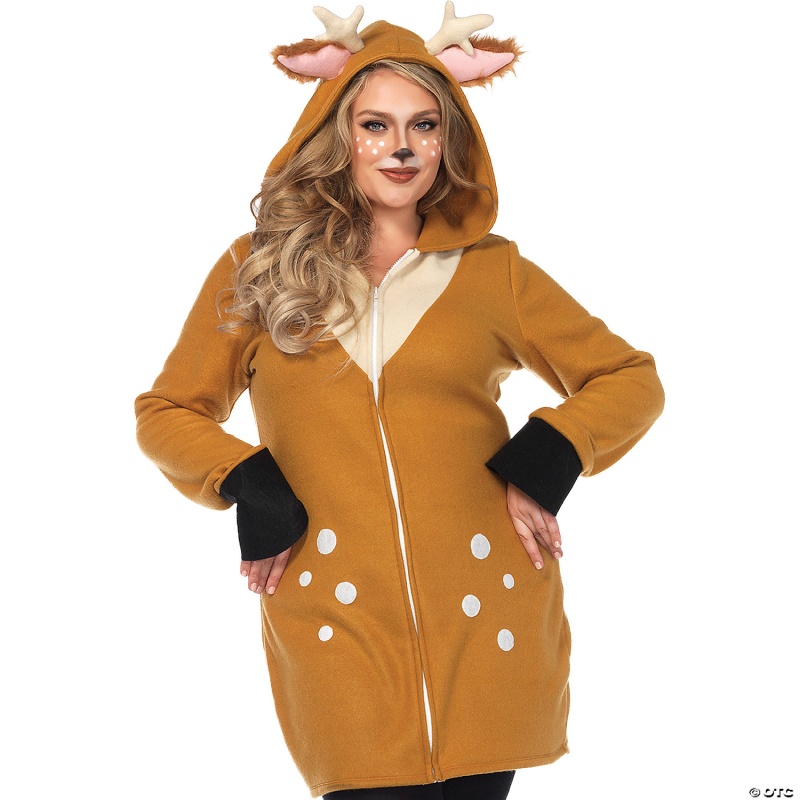 Women's Plus Size Cozy Fawn Costume