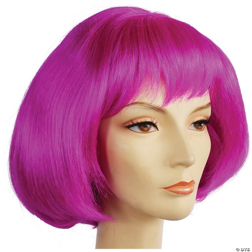 Adults Audrey A Horrors Chin-Length Wig With Bangs - Cyclamen Ne 6