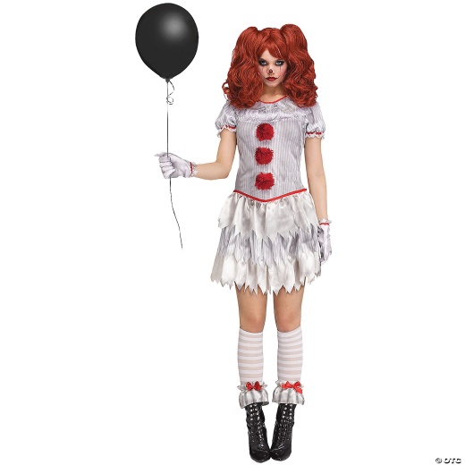 Women's Carnevil Clown Costume - Unleash the Creepy Charm