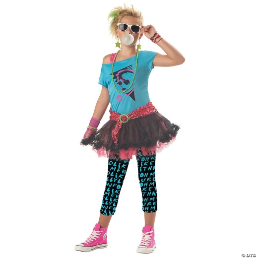 Girl's 80S Valley Girl Costume