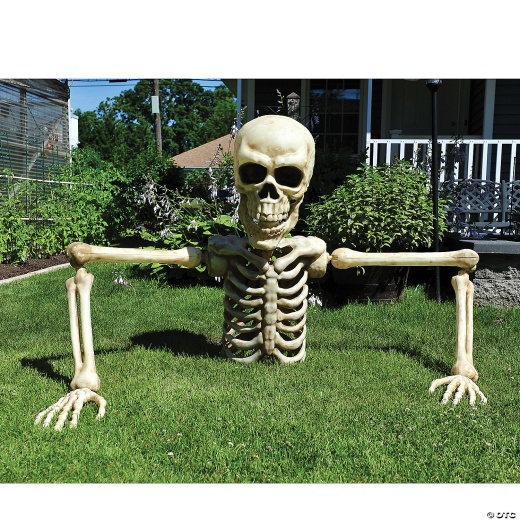 4 Ft. Posable Skeleton Grave Breaker Halloween Decoration