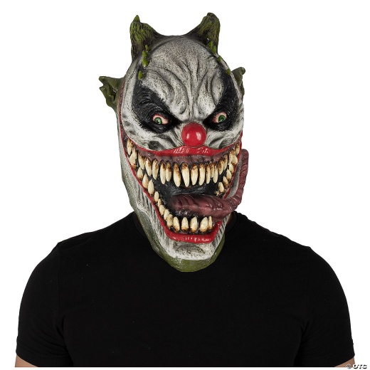 Adults Ghoulish Productions Clowns Mutant Clown Overhead Latex Mask - One Size