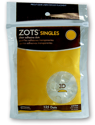 Sticky Dots 3D (125 Dots 1/2 Diameter) Roll Of Singles