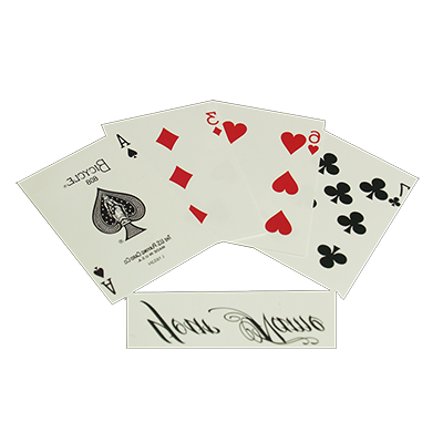 Tattoos (Three Of Diamonds) 10 Pk. - Trick by Murphy's Magic Supplies, Inc.