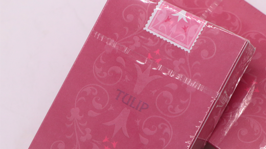 Pink Tulip Playing Cards by Dutch Card House Company