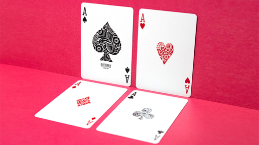 Butterfly Worker Marked Playing Cards (Pink) By Ondrej Psenicka