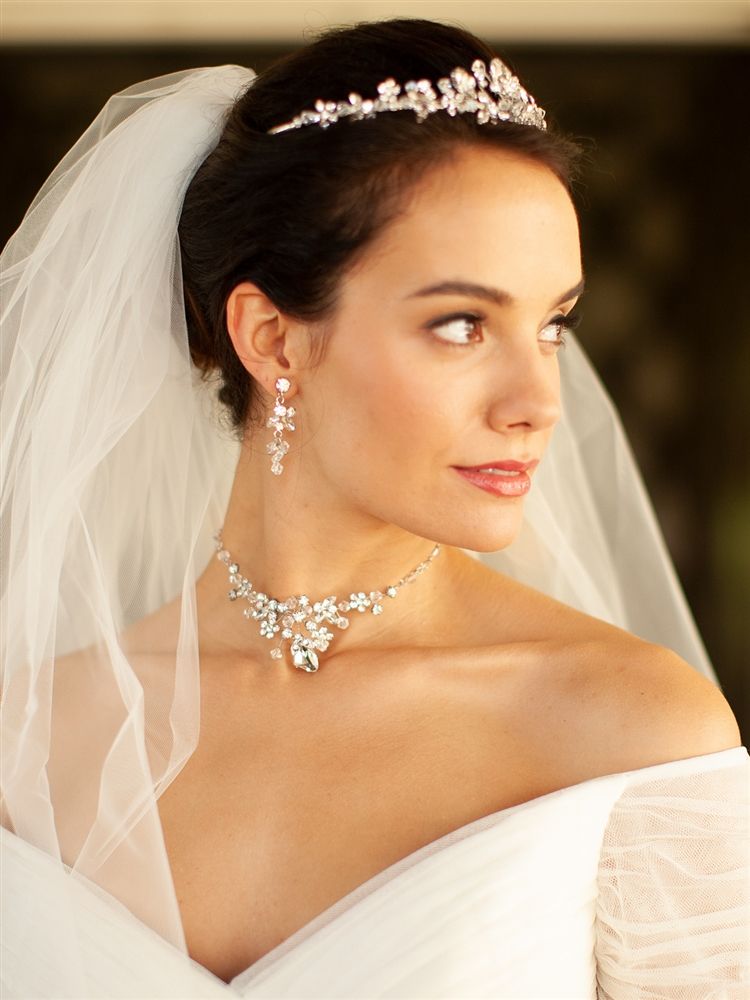 Two Layer Dramatic Cathedral Length 108" Cut Edge Bridal Veil With 30" Blusher- Ivory
