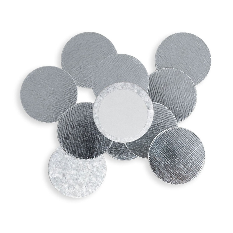 Self-Adhesive 1” Metal Discs For Non-Magnetic Makeup Pans (10 Pack)