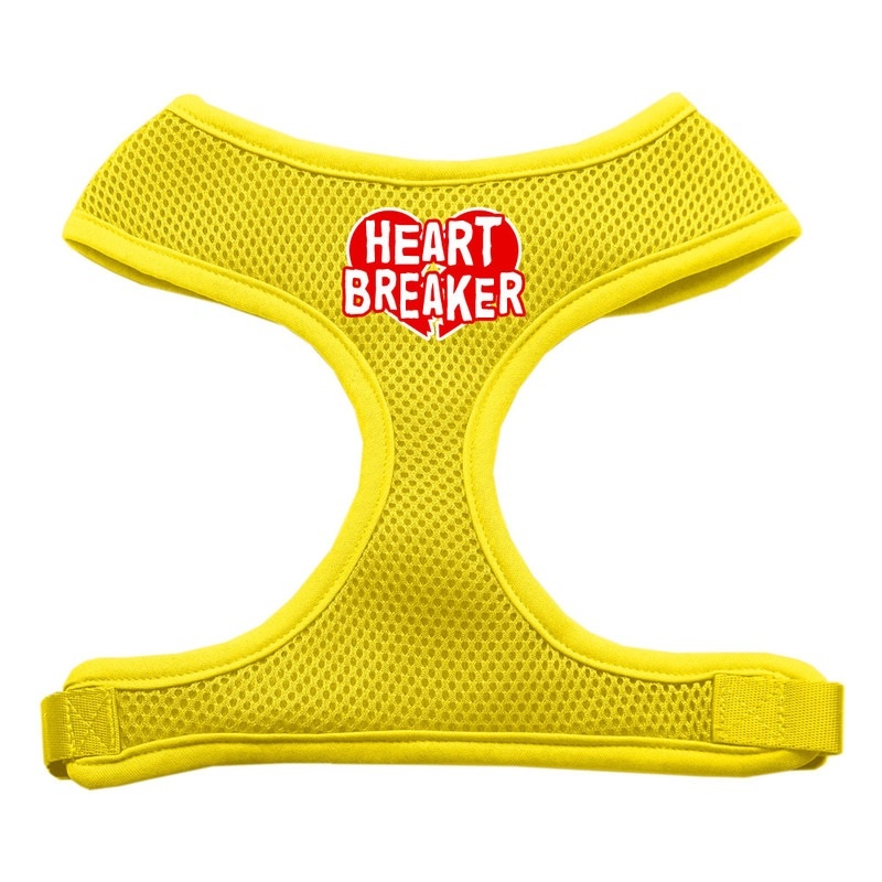 Heart Breaker Soft Mesh Pet Harness Yellow Small