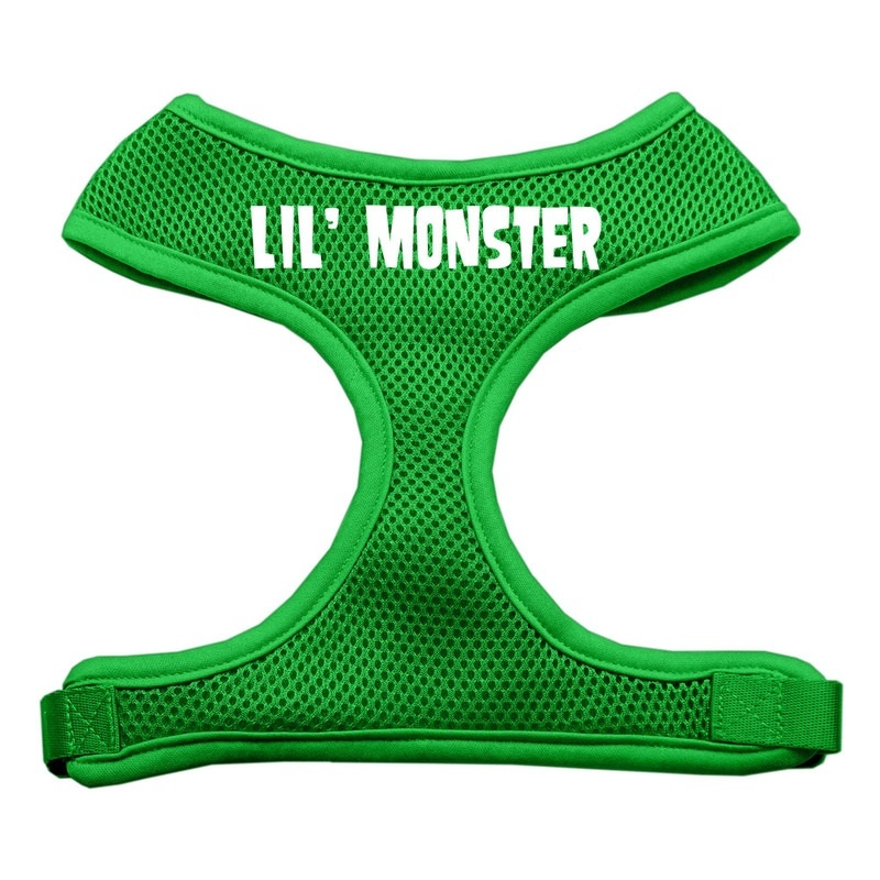 Lil' Monster Design Soft Mesh Pet Harness Emerald Green Small