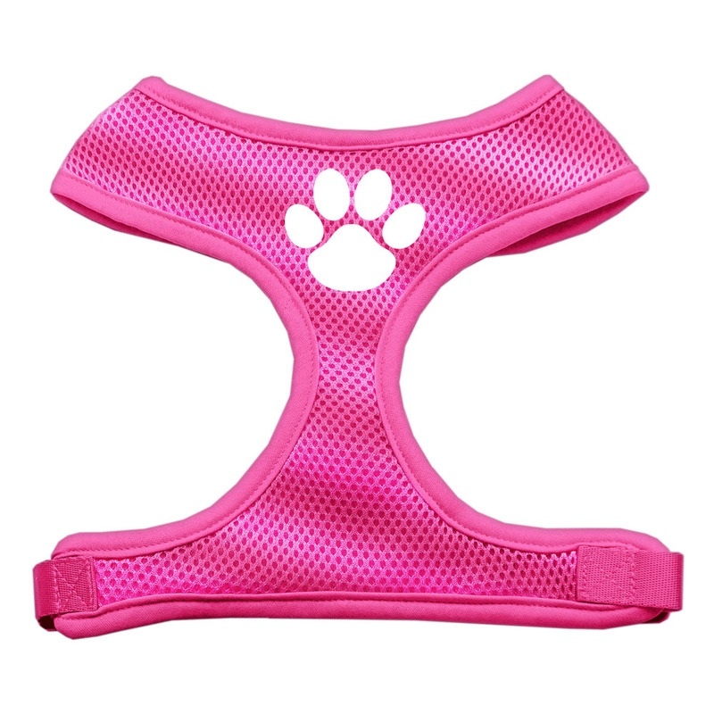 Paw Design Soft Mesh Pet Harness Pink Medium