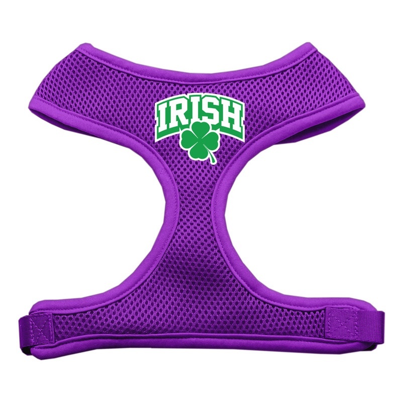 Irish Arch Screen Print Soft Mesh Pet Harness Purple Extra Large