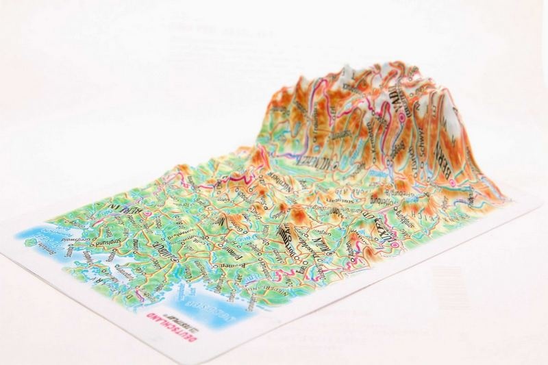 Germany Raised Relief Map, Souvenir Size
