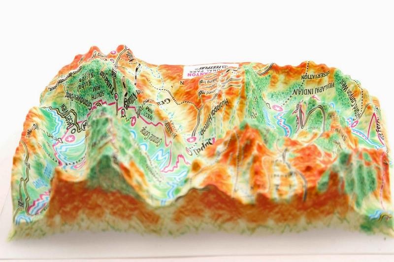 Grand Canyon Raised Relief Map, Souvenir Size