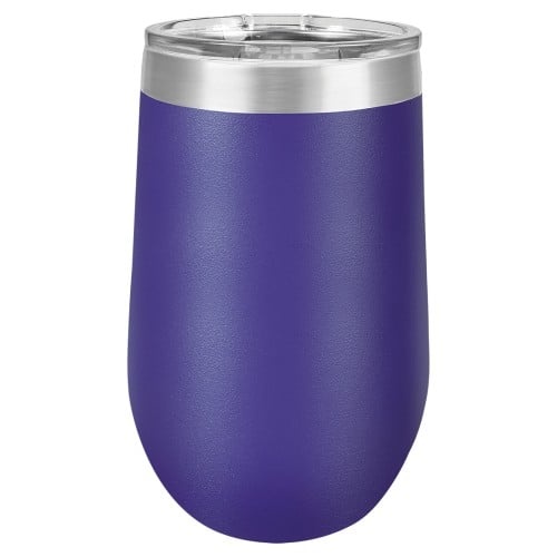 16 Ounce Stainless Steel Purple Polar Camel Stemless Tumblers