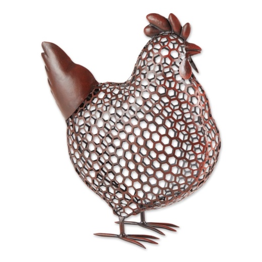 Chicken Wire Chicken Sculpture - Accent Plus