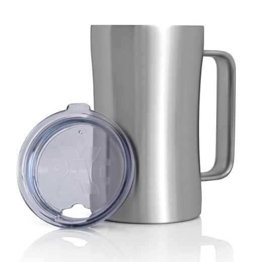 20 Oz Double Wall Beer Mug With Lid And Stainless Steel Interior