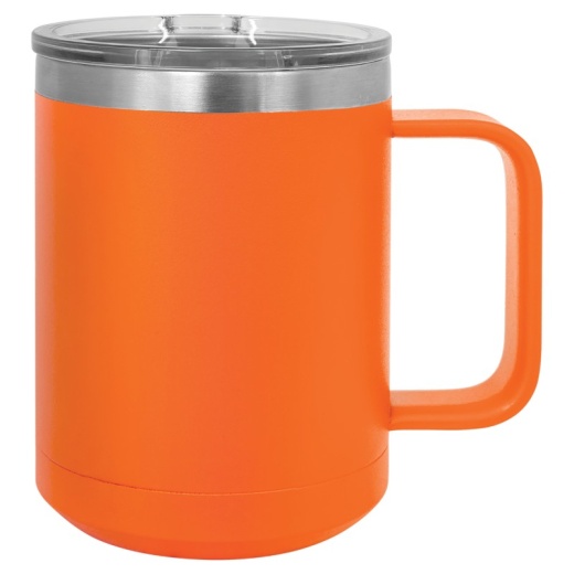 15 Ounce Orange Polar Camel Stainless Steel, Double Wall Vacuum Mug