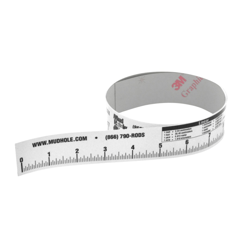 Rod Builder's Adhesive-Backed Measuring Tape & Conversion Chart