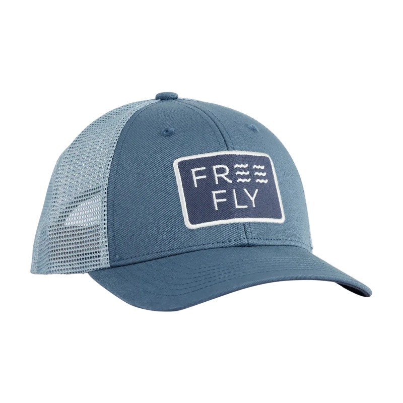 Free Fly Wave Trucker Hat - Slate Blue