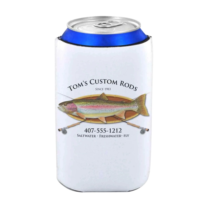 Mud Hole Personalized Can Koozie 001 - Bamboo Frame With Crossing Rods