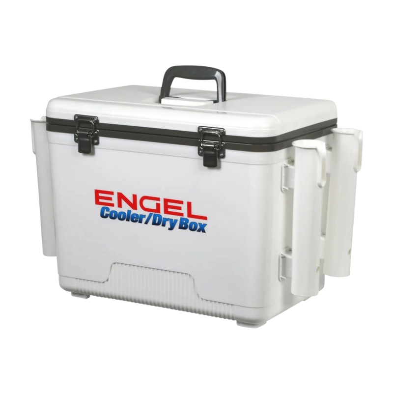Engel Cooler/Dry Box With Rod Holders