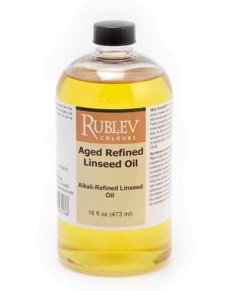  Refined Aged Linseed Oil, Size: 16 Fl Oz