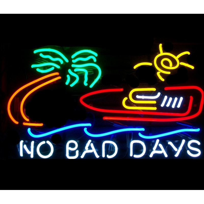 No Bad Days Boat Neon Bar Sign