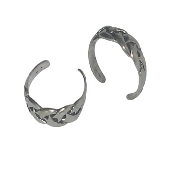 Sterling Silver Adjustable Chain Link Ring