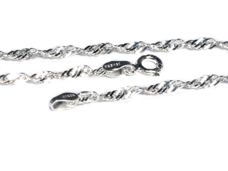 Sterling Silver 20 Inch 2.5Mm Twisted Neck Chain