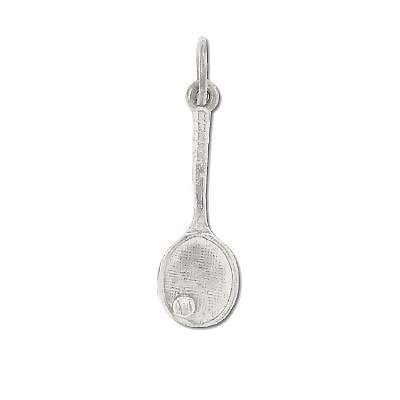 Sterling Silver Tennis Racquet And Ball Charm Pendant