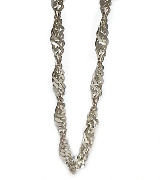 Sterling Silver 20 Inch 4 Mm Twisted Curb Neck Chain