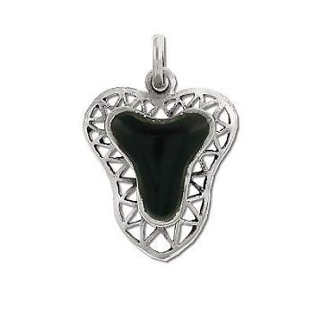 Sterling Silver Genuine Shell Or Stone Set Y Web Pendant