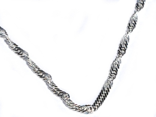 Sterling Silver Twisted Neck Chain - 20 Inch 2.5Mm