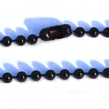 Black Stainless Steel 20 Inch 3.2Mm Ball Link Neck Chain Necklace