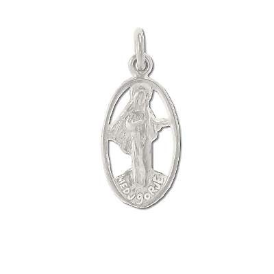 Sterling Silver Medjugorje Virgin Mary Charm Pendant