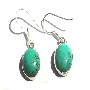 Sterling Silver Turquoise Dangle Earrings