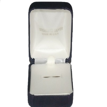 Hinged Purple Gift Box for Sterling Silver Rings