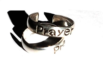New Sterling Silver Toe Rings Engraved With The Word Prayer