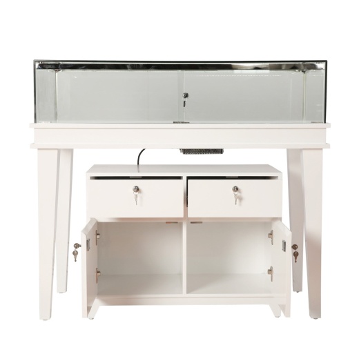 White Gloss Wooden Jewelry Showcase - 47 1/4" X 21 1/2" X 41 1/4"