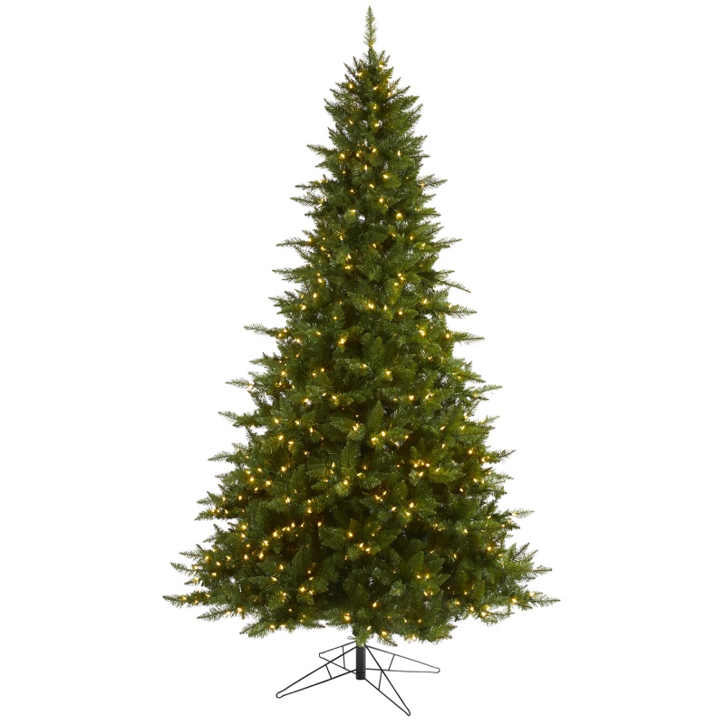 9' Vermont Spruce Artificial Christmas Tree With 850 Warm White (Multifunction) Led Lights With Instant Connect Technology And 1984 Bendable Branches