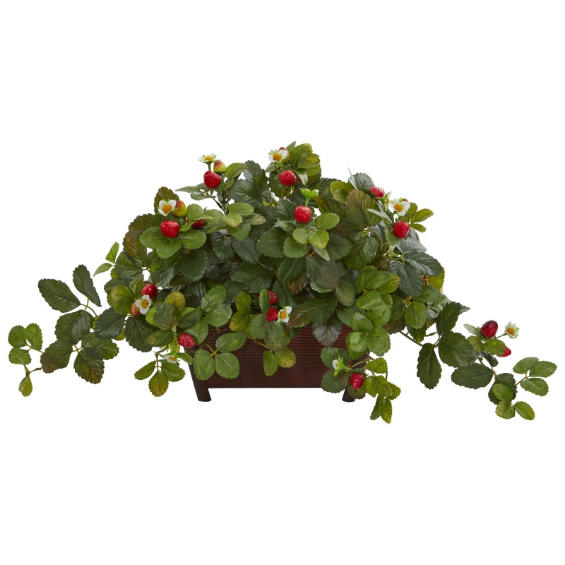Strawberry Artificial Plant In Decorative Planter