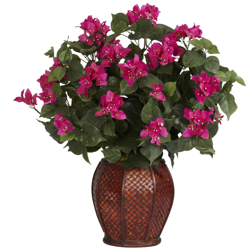 Bougainvillea W/Vase Silk Plant