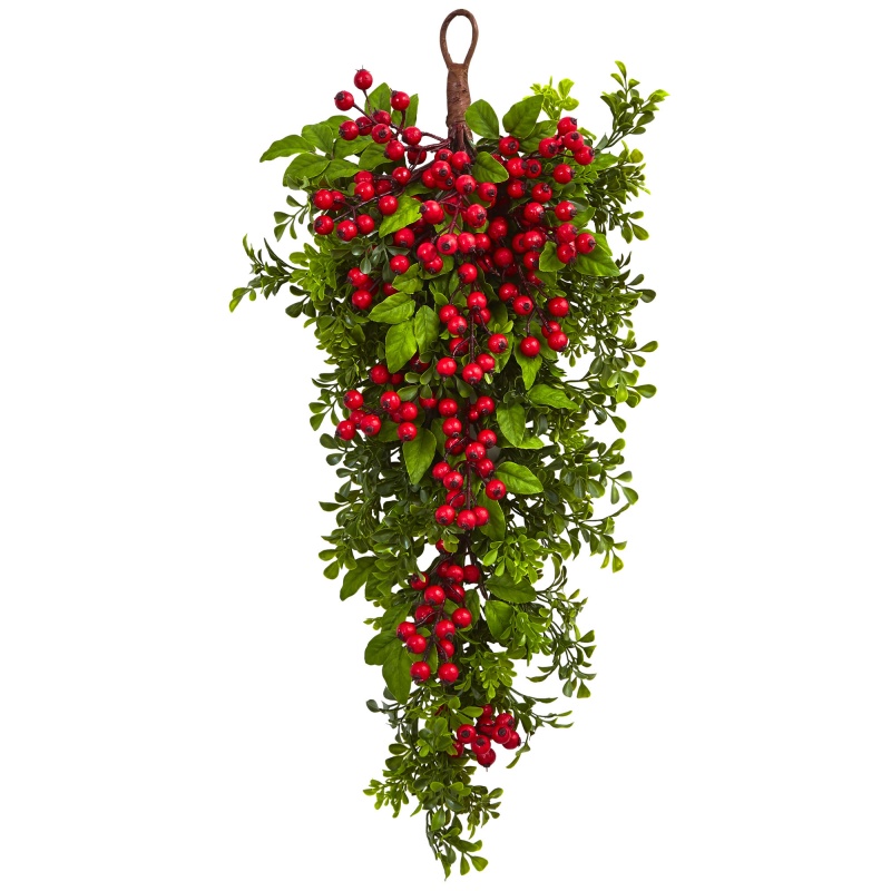 26” Berry Boxwood Teardrop